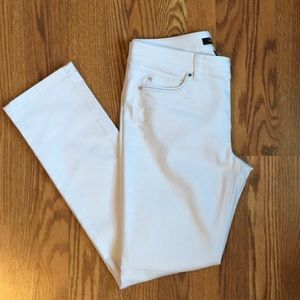 WHBM white jeans slim ankle 4R